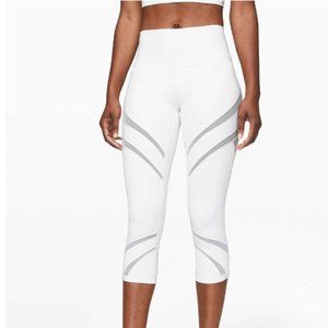 Lululemon Wunder Under High-Rise Crop 21" - Mesh - white